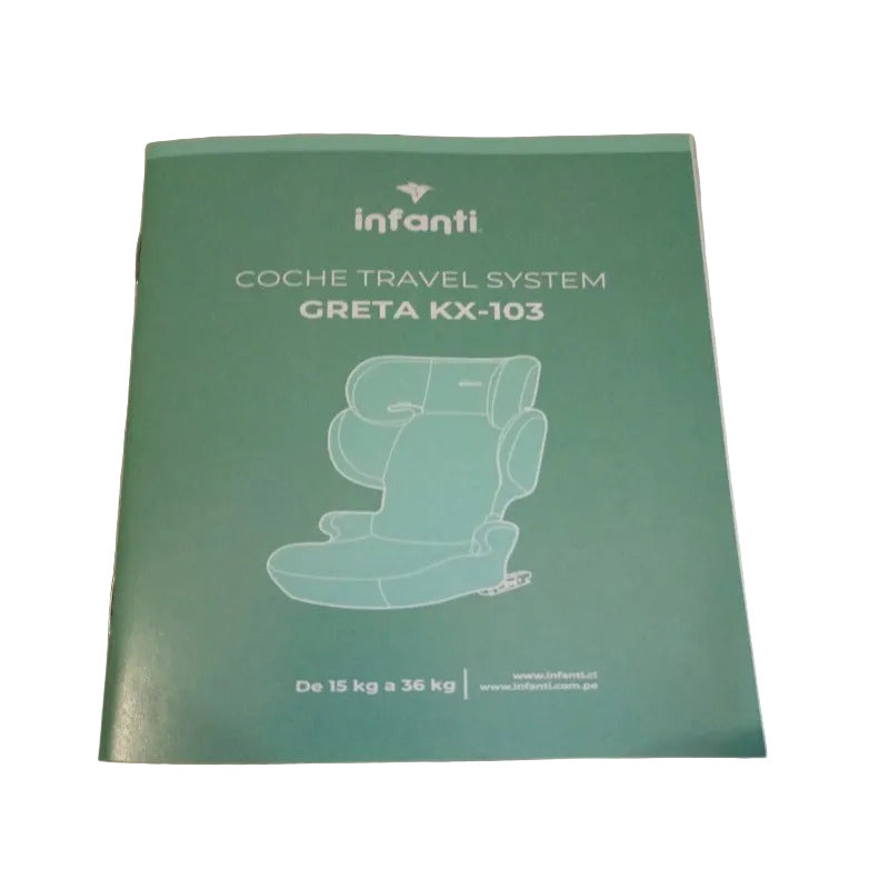 Silla de Auto Butaca Greta Infanti KX103 15 a 36 kg, Gris