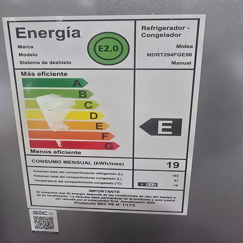 Refrigerador Midea MDRT294FGE50 204 Litros