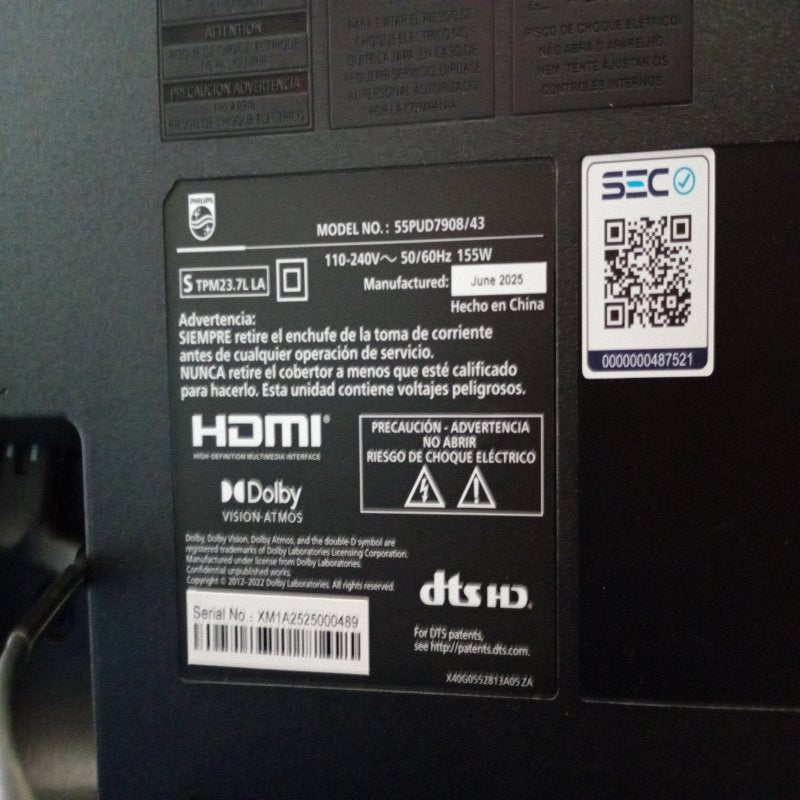 Smart TV Philips 55PUD7908 55" 4K Ambilight