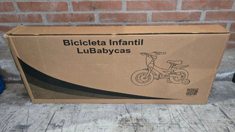 Bicicleta Infantil LubabyCas Antule Aro 14 para Niños de 4 a 7 Años, Gris