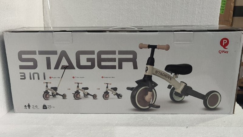 Triciclo QPlay Stager 3 en 1 Rosado