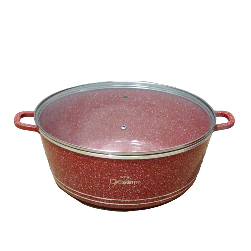 Juego de batería de cocina Royal Dessini Regina Granito Rojo 12 piezas