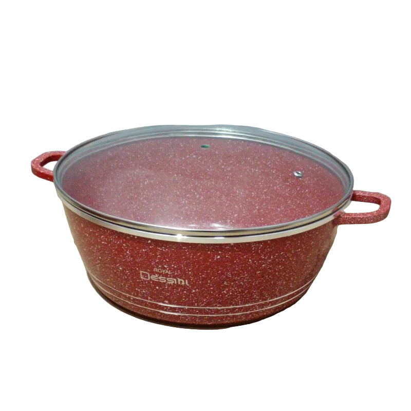 Juego de batería de cocina Royal Dessini Regina Granito Rojo 12 piezas
