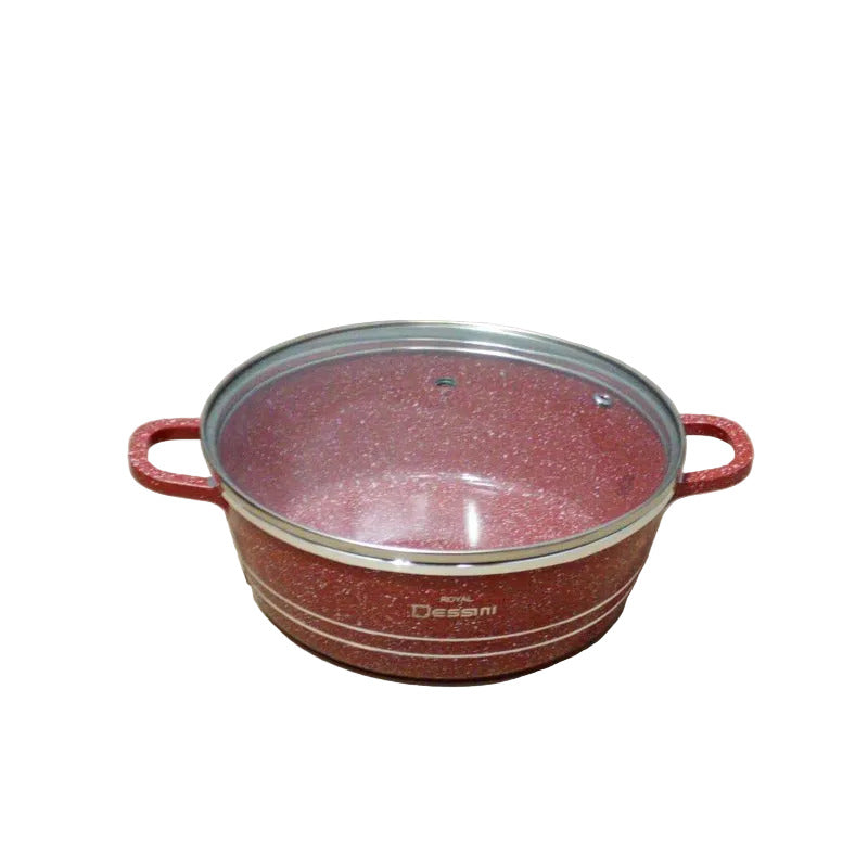 Juego de batería de cocina Royal Dessini Regina Granito Rojo 12 piezas