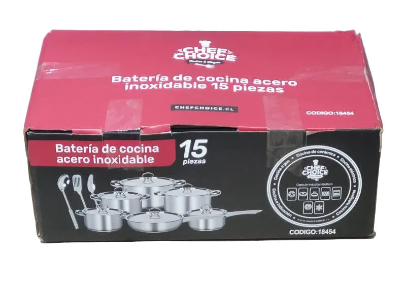 Juego de Batería de Cocina Chef Choice RBCL25112726 Inoxidable 15 Piezas
