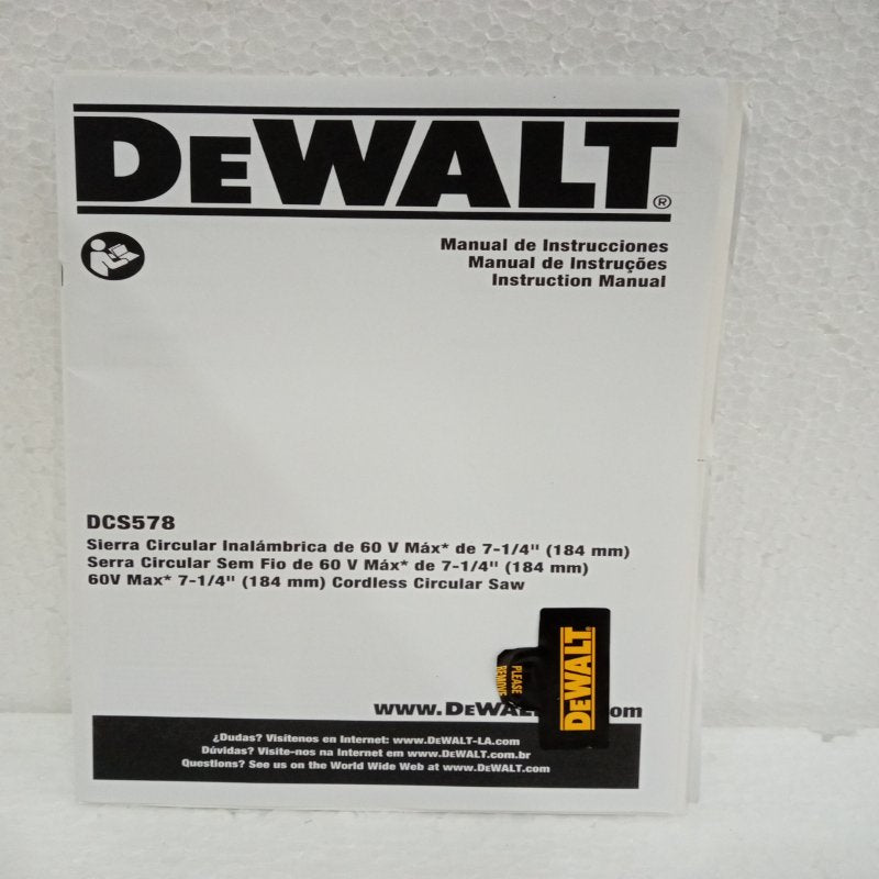 Kit Sierra Circular Dewalt Flexvolt 7-1/4" 184mm, Amarillo