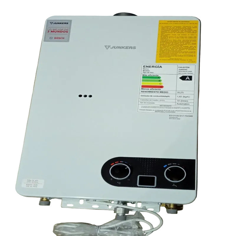 Calefón Tiro Forzado Cámara Abierta Junkers Bosch WD10KME31S4300 10 Litros
