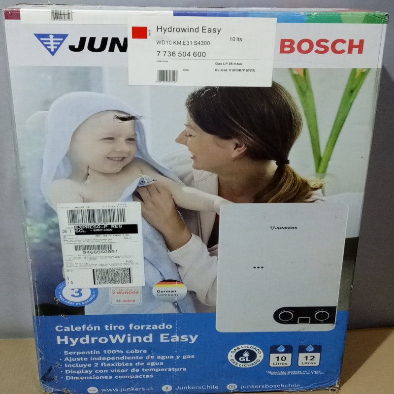 Calefón Tiro Forzado Cámara Abierta Junkers Bosch WD10KME31S4300 10 Litros