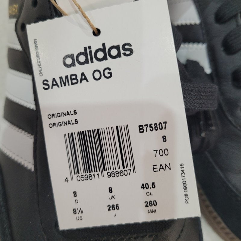 Zapatilla Adidas Samba OG Negro CL 40.5 Masculino