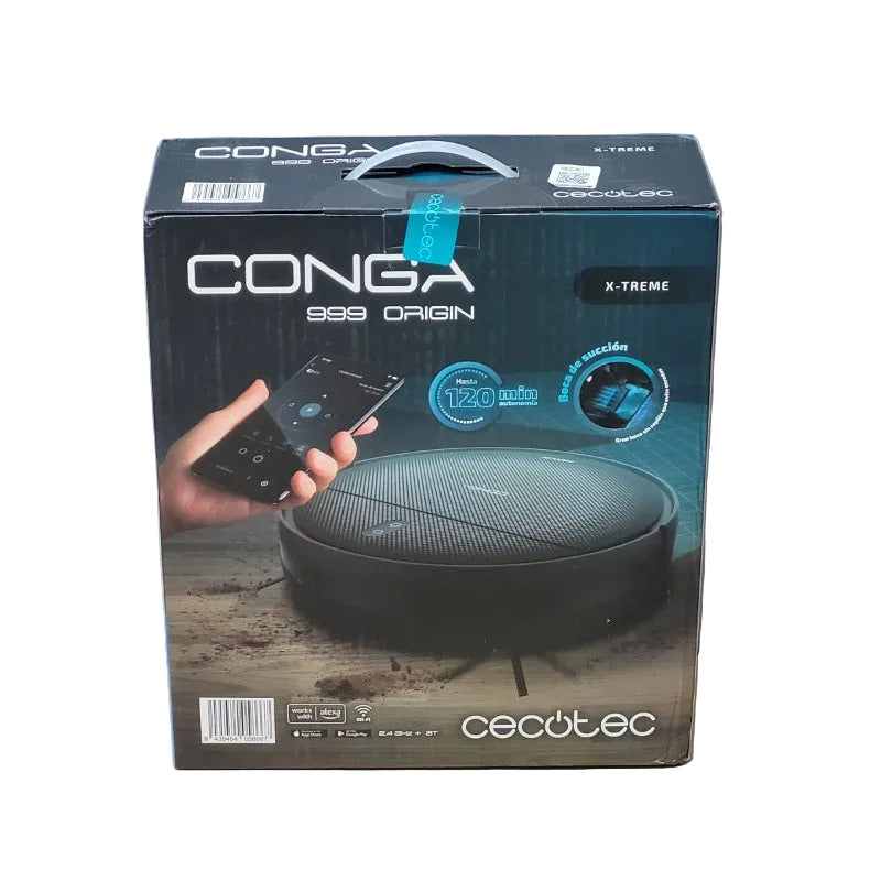 Aspiradora Robot Cecotec Conga 999 Origin X-Treme, Negro