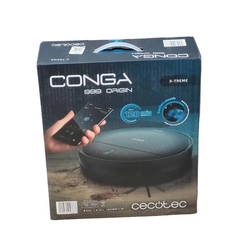 Aspiradora Robot Cecotec Conga 999 Origin X-Treme, Negro