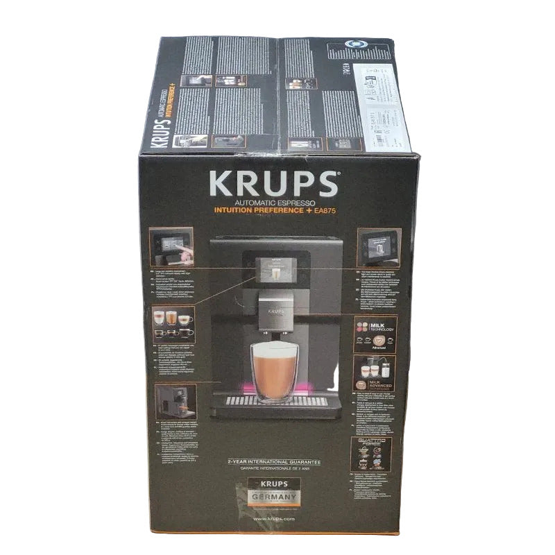 Cafetera Krups Intuition Preference+ EA875U10, Gris