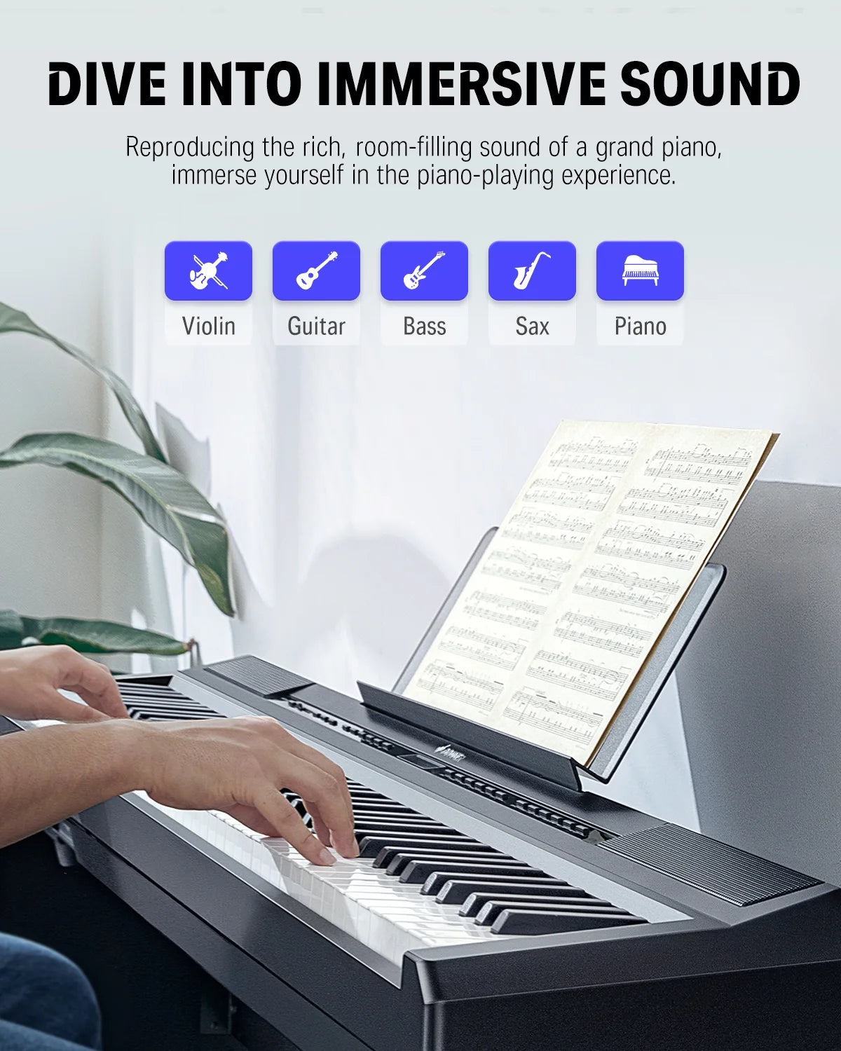 Piano Digital Donner Dep20 Negro
