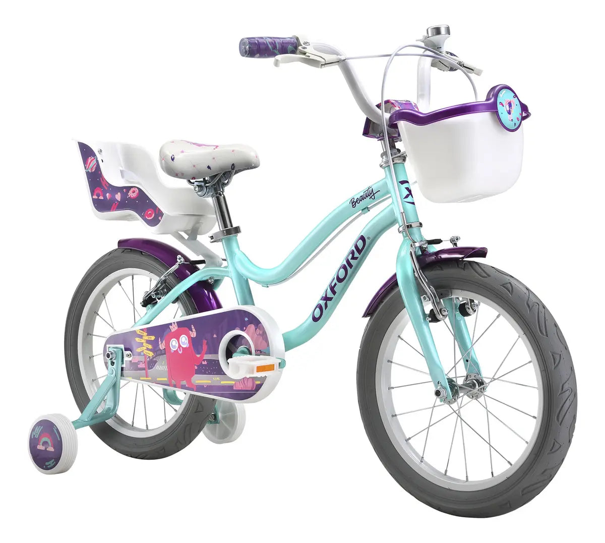 Bicicleta Infantil Beauty Aro 16 1 Velocidad Oxford, Verde