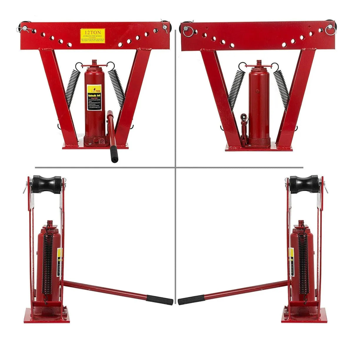 Dobladora Curvadora De Tubos Hidraulico Fierro Master prox Dbt12yx Rojo 12 Toneladas