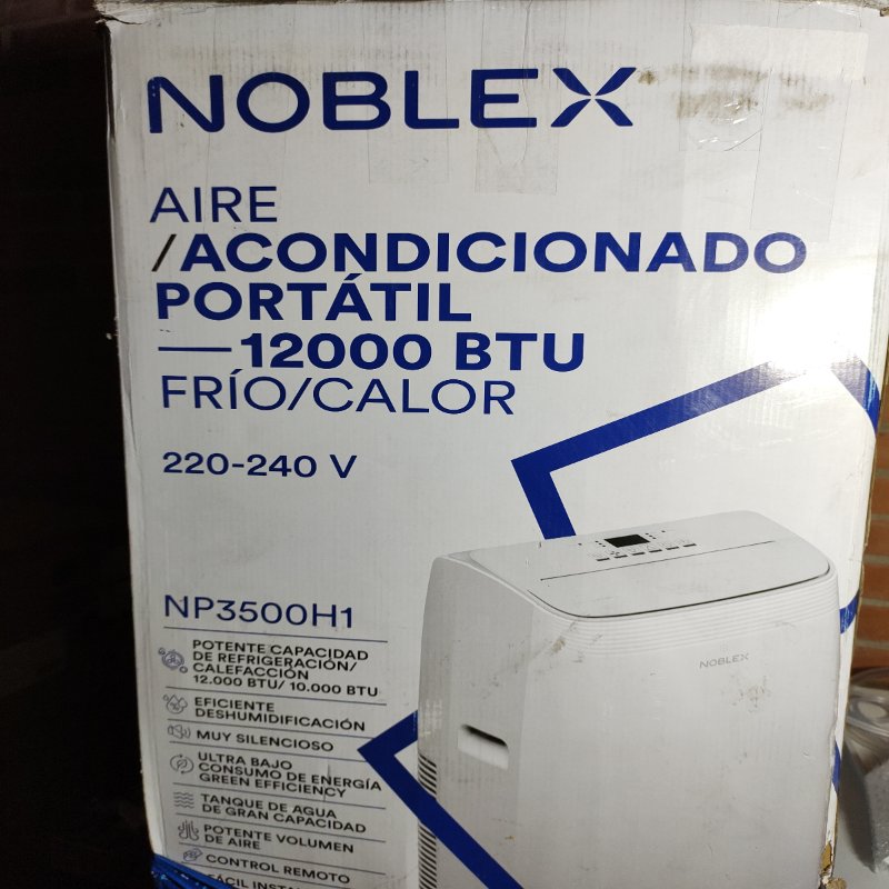 Aire Acondicionado Portátil Noblex NP3500H1 12.000 BTU Blanco