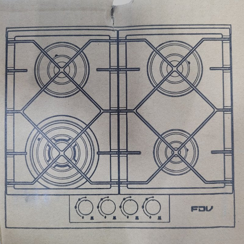 Encimera a Gas 4 Quemadores FDV Signature 60 cm