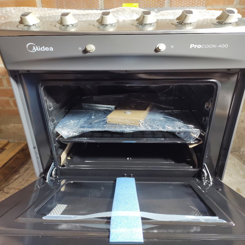 Cocina a Gas 4 Platos Midea MCG-4QPI24NS, Gris