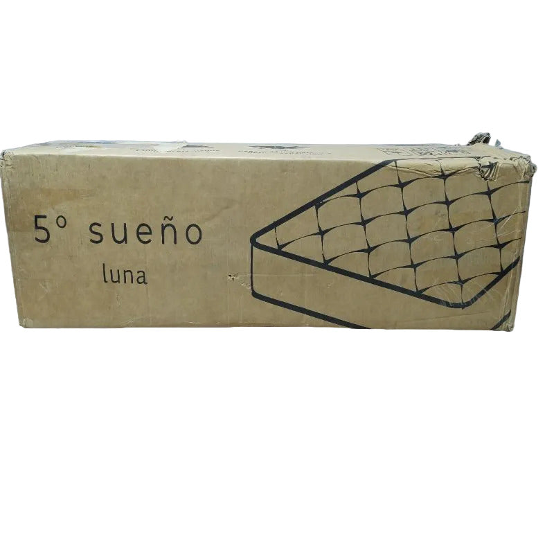 Colchón 1 Plaza 90x190x19 cm 5° Sueño Luna Blanco