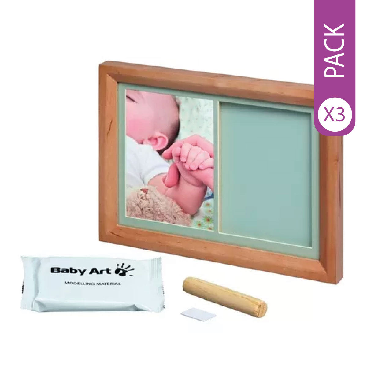 Pack de 3 marcos recuerdos honey para bebés baby art [Openbox]