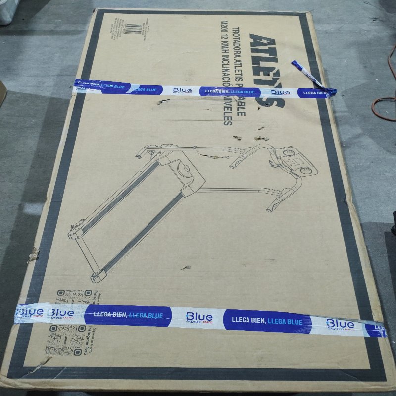 Trotadora Plegable Atletis M200 Inclinación 3 Niveles 12 km/h, Negro