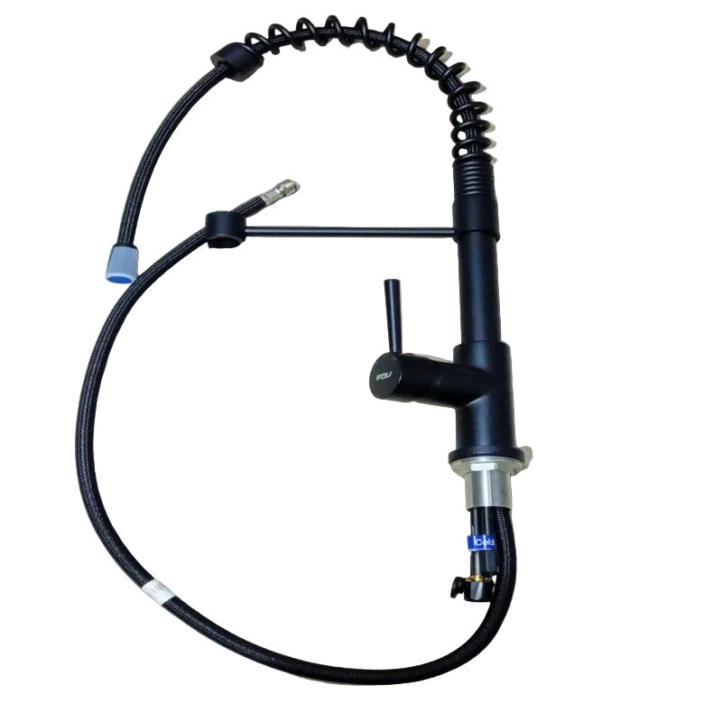 Monomando con caño flexible FDV Top Pro Black 4.0 3 funciones
