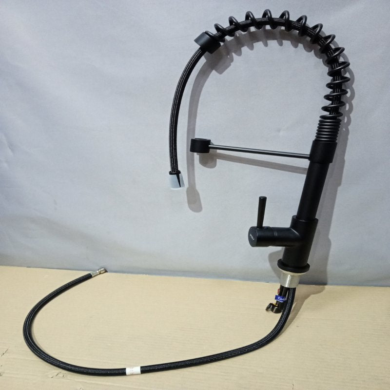 Monomando con caño flexible FDV Top Pro Black 4.0 3 funciones