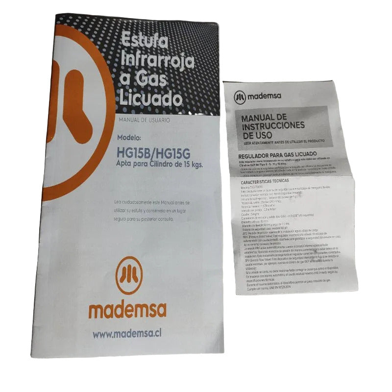 Estufa Infrarroja a Gas Mademsa HG15B 15 kilos Onix