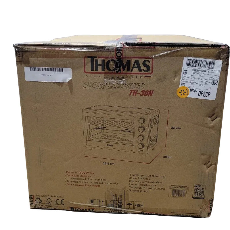 Horno Eléctrico Thomas TH-38N 38 Litros