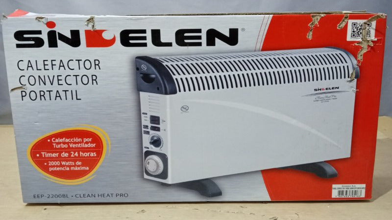Calefactor Convector Portátil Sindelen EEP-2200BL 2200W