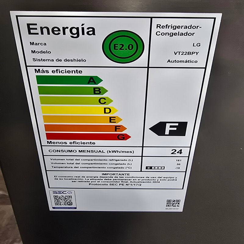 Refrigerador LG VT22BPY Inox 217 Litros
