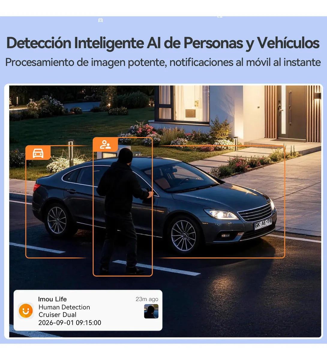 Cámara de Seguridad Exterior WiFi IMOU Cruiser Dual Doble Lente 6MP, Blanco