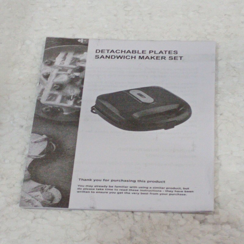 Sandwich Maker 6 en 1 con Moldes Intercambiables Antiadherente