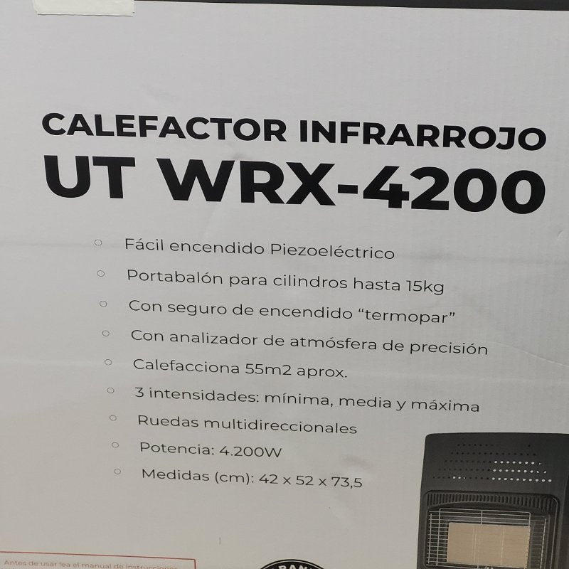 Estufa Calefactor Infrarrojo Ursus Trotter UT WRX-4200, 15 kilos