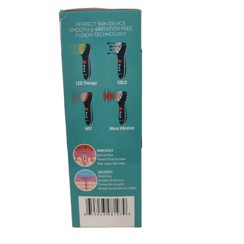 Masajeador Facial Fusion Skin Hot & Cold con Luz Roja y Azul