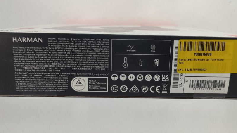 Audífonos Inalámbricos JBL TUNE 520BT Azul
