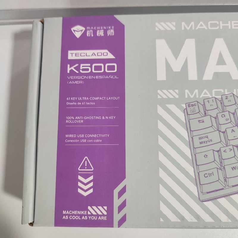 Teclado Mecánico Machenike K500-B61 Red Switch RGB con Cable