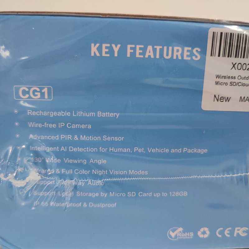 Cámara de Seguridad Inalámbrica Exterior DTC CG1 128GB WiFi
