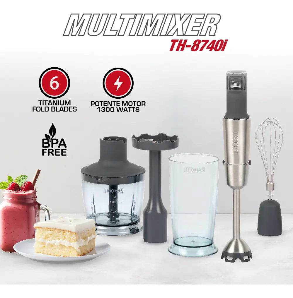 Minipimer Thomas TH-8740I Multimixer 1300W Gris