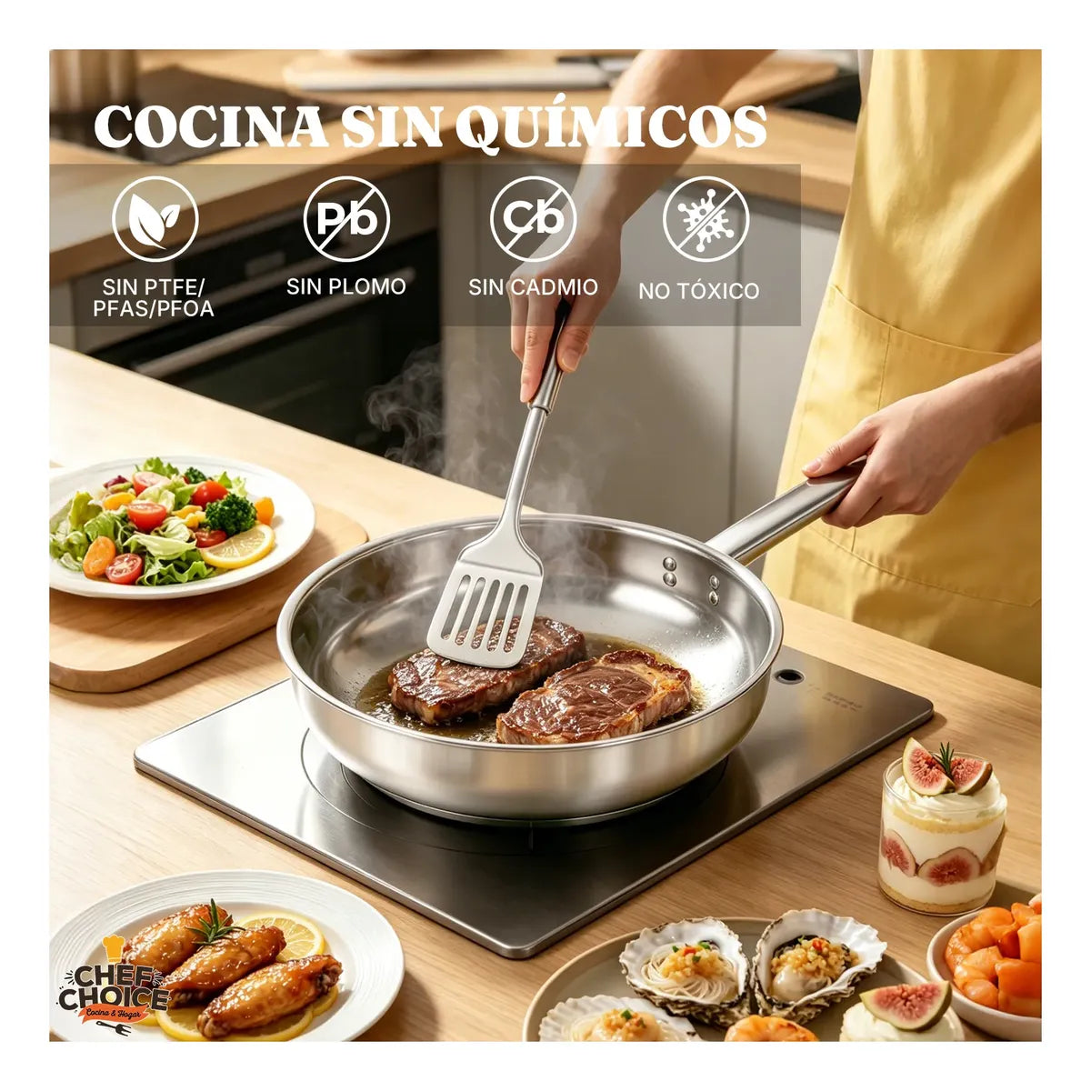 Juego de Batería de Cocina Chef Choice RBCL25112726 Inoxidable 15 Piezas