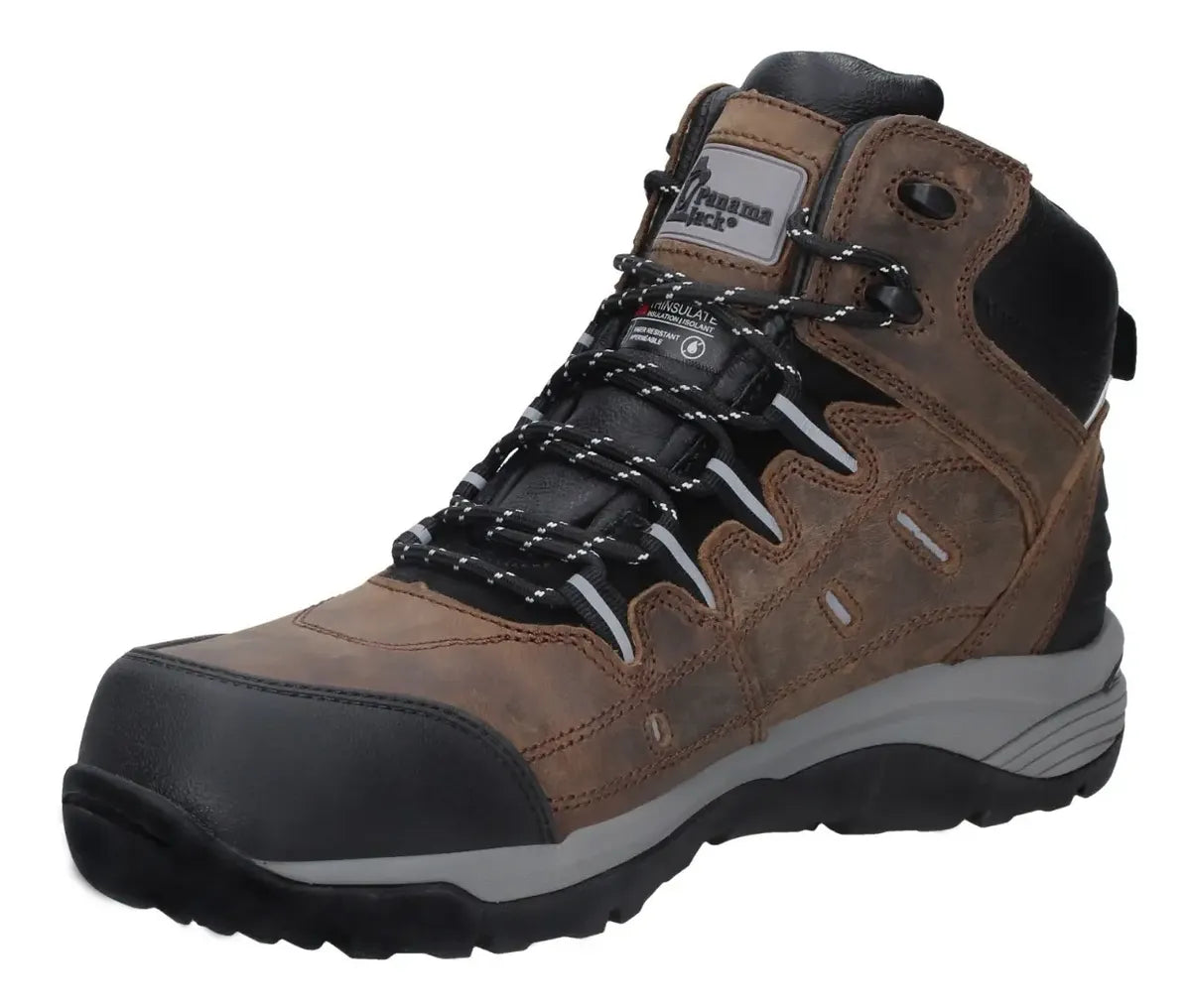 Botín de Seguridad Panama Jack PJ507MDKTC – Café Moro, Talla 42, Masculino