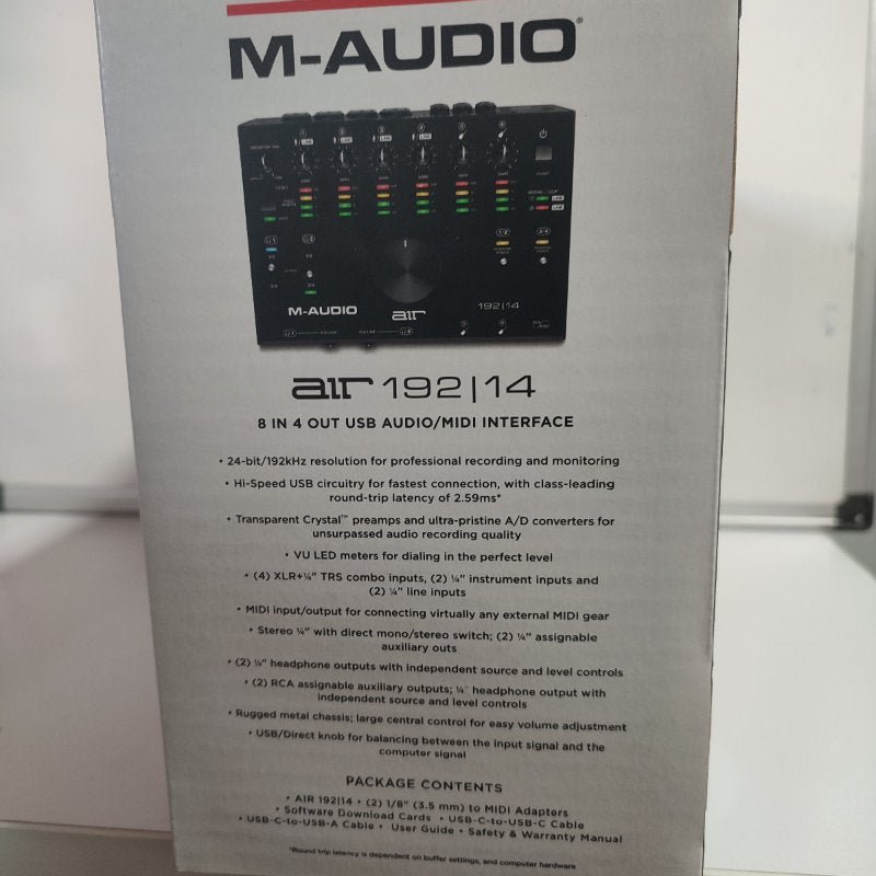 Interfaz de Audio M-Audio AIR 192|14 – 8 Entradas / 4 Salidas con MIDI
