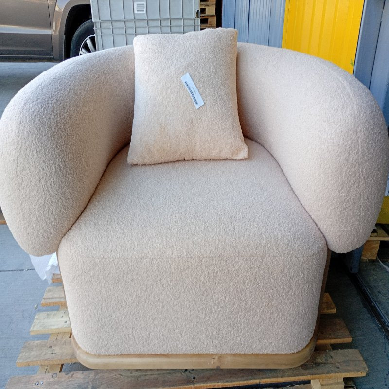 Sofá Poltrona Santu Home Deco Sherpa Sessel Crema