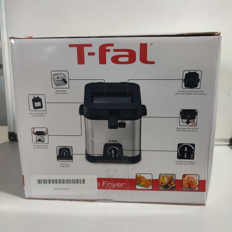 Mini Freidora eléctrica T-Fal FF492D51 Acero Inoxidable 1.2 Litros