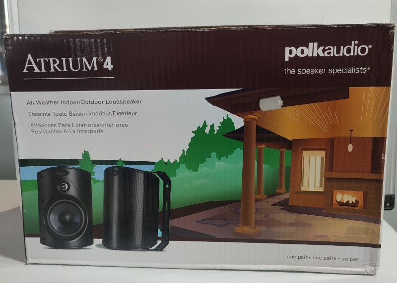 Altavoz Todo Clima Polk Audio Atrium 4, Resistente a la Intemperie para Interiores y Exteriores