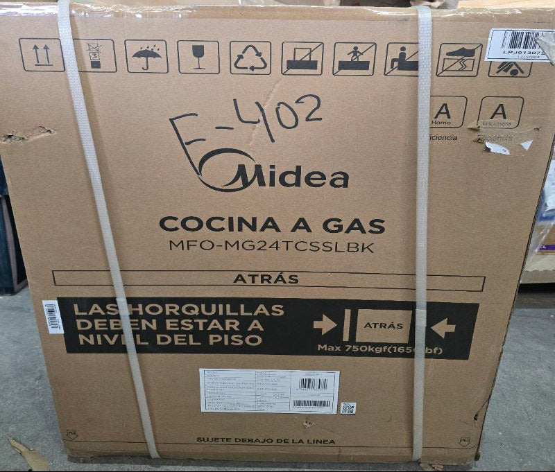 Cocina a Gas 4 Quemadores Midea MFO-MG24TCSSLBK