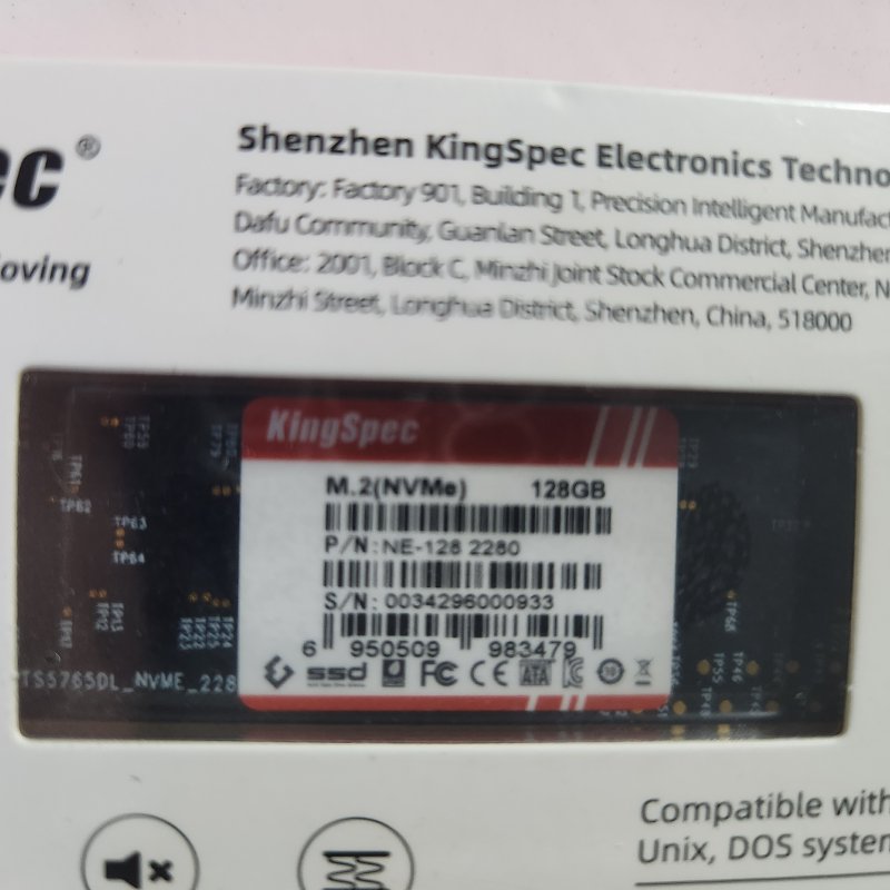 SSD Interno KINGSPEC M.2 NVMe 128GB