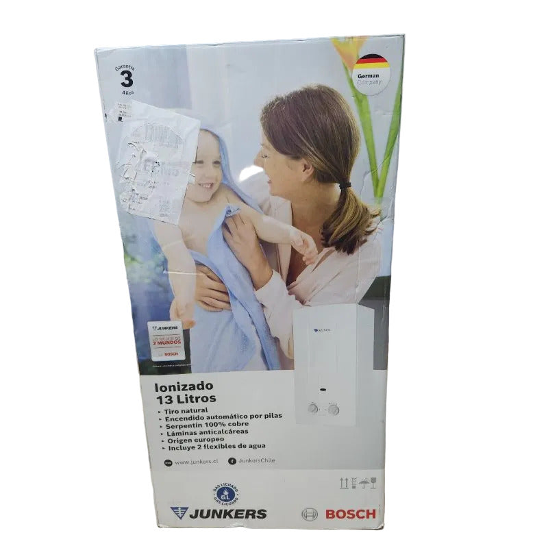 Calefón Bosch Junkers Hydrobattery-Smart W13 KB 31 S43975 13 Litros, Gas Licuado 28 mbar