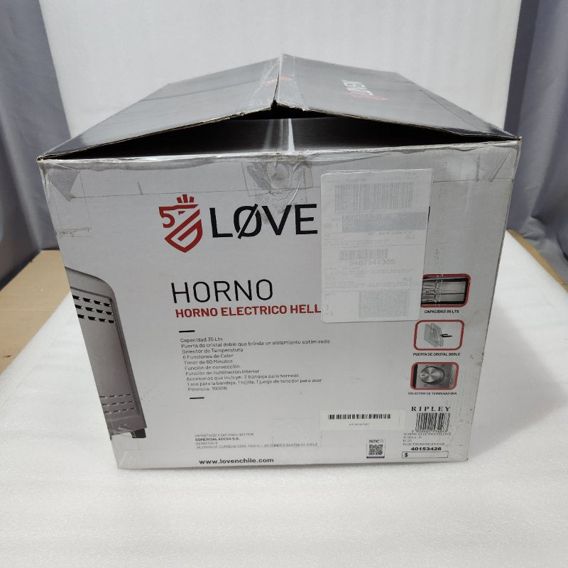 Horno Eléctrico Loven Hell 35 Inox 35 Litros