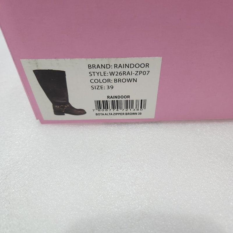 Botas alta Zipper Raindoor W26RAI-ZP07 Brown para Mujer